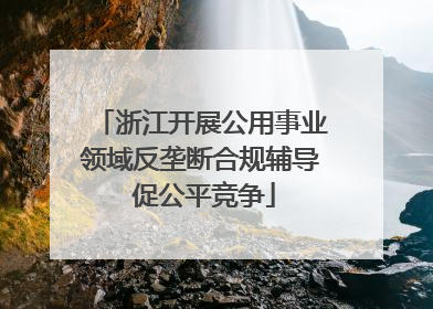浙江开展公用事业领域反垄断合规辅导 促公平竞争